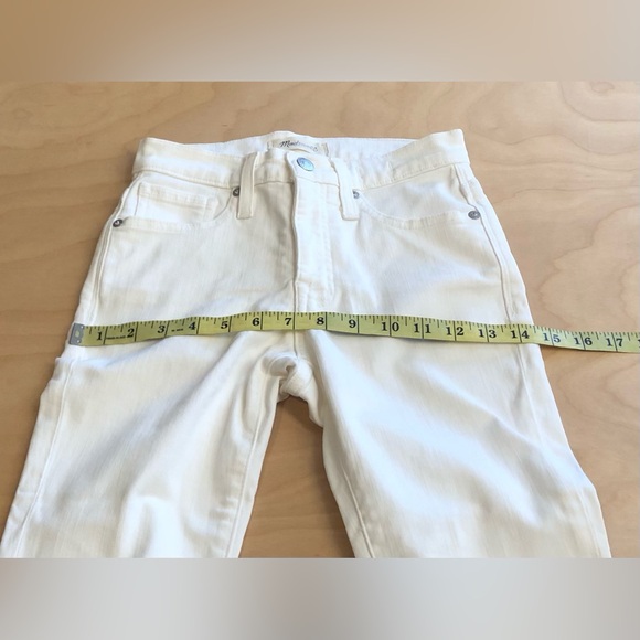 Madewell 9 High Rise Skinny Jean White Cotton Women Size 23. - Picture 10 of 12